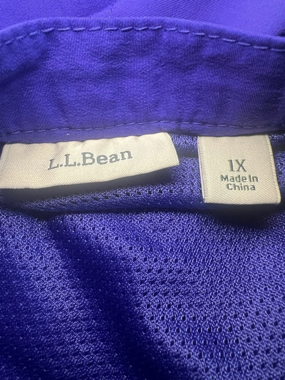 L.L. Bean BeanSport Shorts Purple 1X Mesh Lined Drawstring 268949 UPF 50 Workout